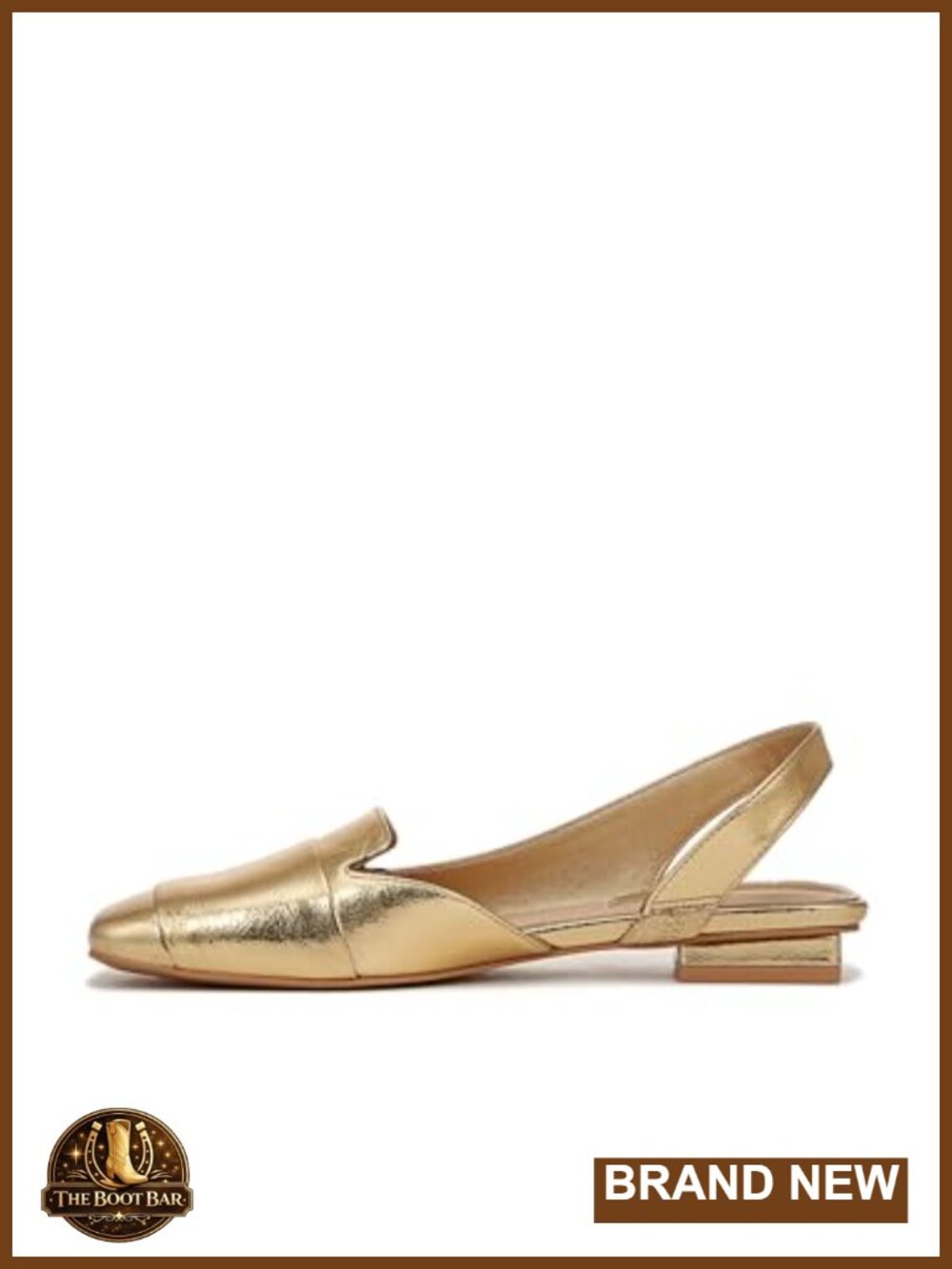 Franco Sarto Tegan Slingback Ballet Flats Square Toe Leather Work Shoes